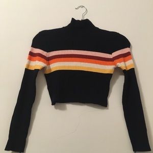 Urban outfitters multi color turtle neck sweater